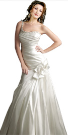 Fabulous One Shouldered Bridal Gown | Cheap Bridal Dresses