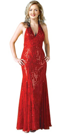 Halter Valentines Day Gown | Red Gowns 