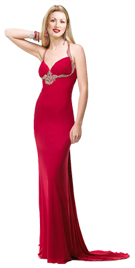 Beaded Empire Waist Valentines Day Gown | Buy Valentines Day Gown 