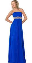 Strapless Evening Gown With Embellish Bust Line 