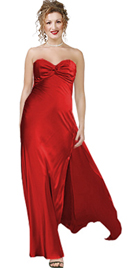 Satin ruched sweetheart evening dress
