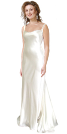 Silk Satin Cast Its Spell This Fall,Elegant Draped Neckline Accented with thin straps