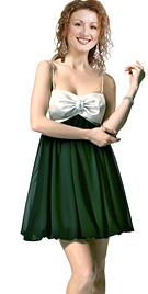 Rhinestone Studded Bow Detail Mini Dress
