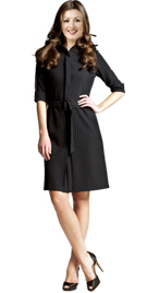 Short Striped Formal Dress | Office Collection