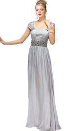 Sleeveless Beaded Prom Gown | Beaded Prom Dresses