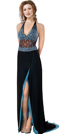 Halter Beaded black beautiful Prom Gown