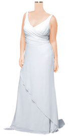 Stunning Ruched Bodice Plus Size Gown 