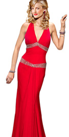 Buy Online Sexy Halter Red Carpet Gown