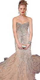 Ashley Greene Inspired Strapless Red Carpet Dress